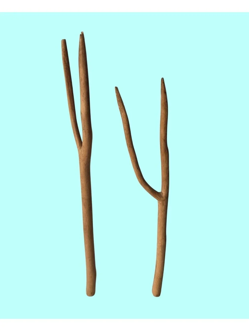 Handmade Tree Branch Wooden Utensil Set Rustic Primitive Kitchen Decor